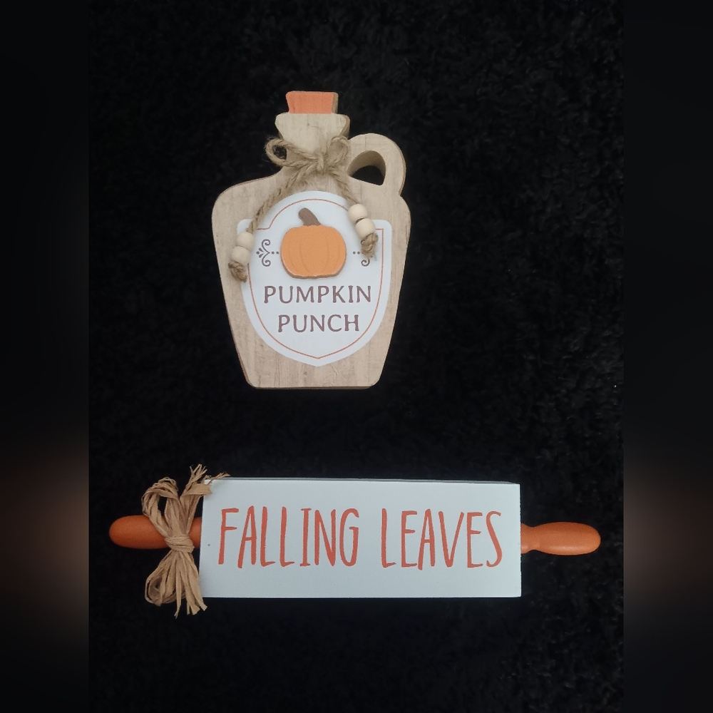 Harvest  Decor Pumpkin Patch and Rolling Pin